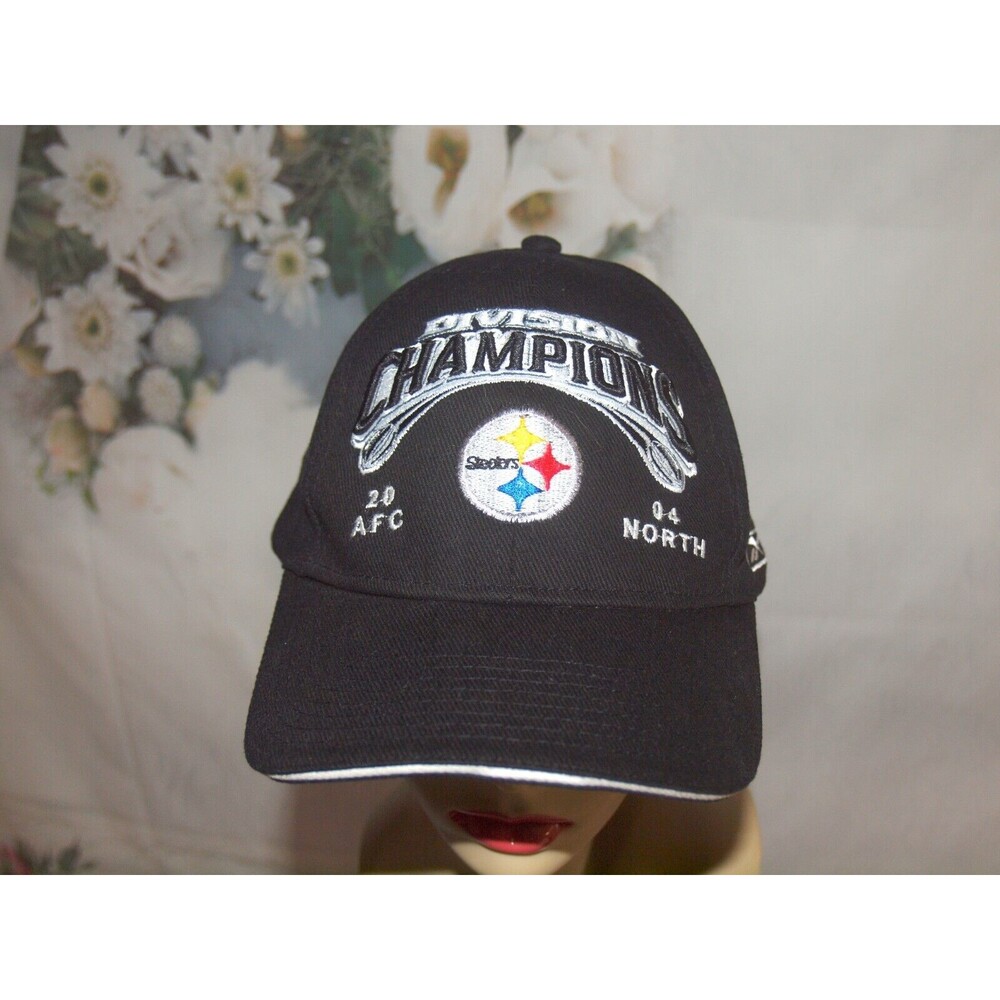 Pittsburgh Steelers 2004 NFL Division Champions Hat Reebok On Field Vintage